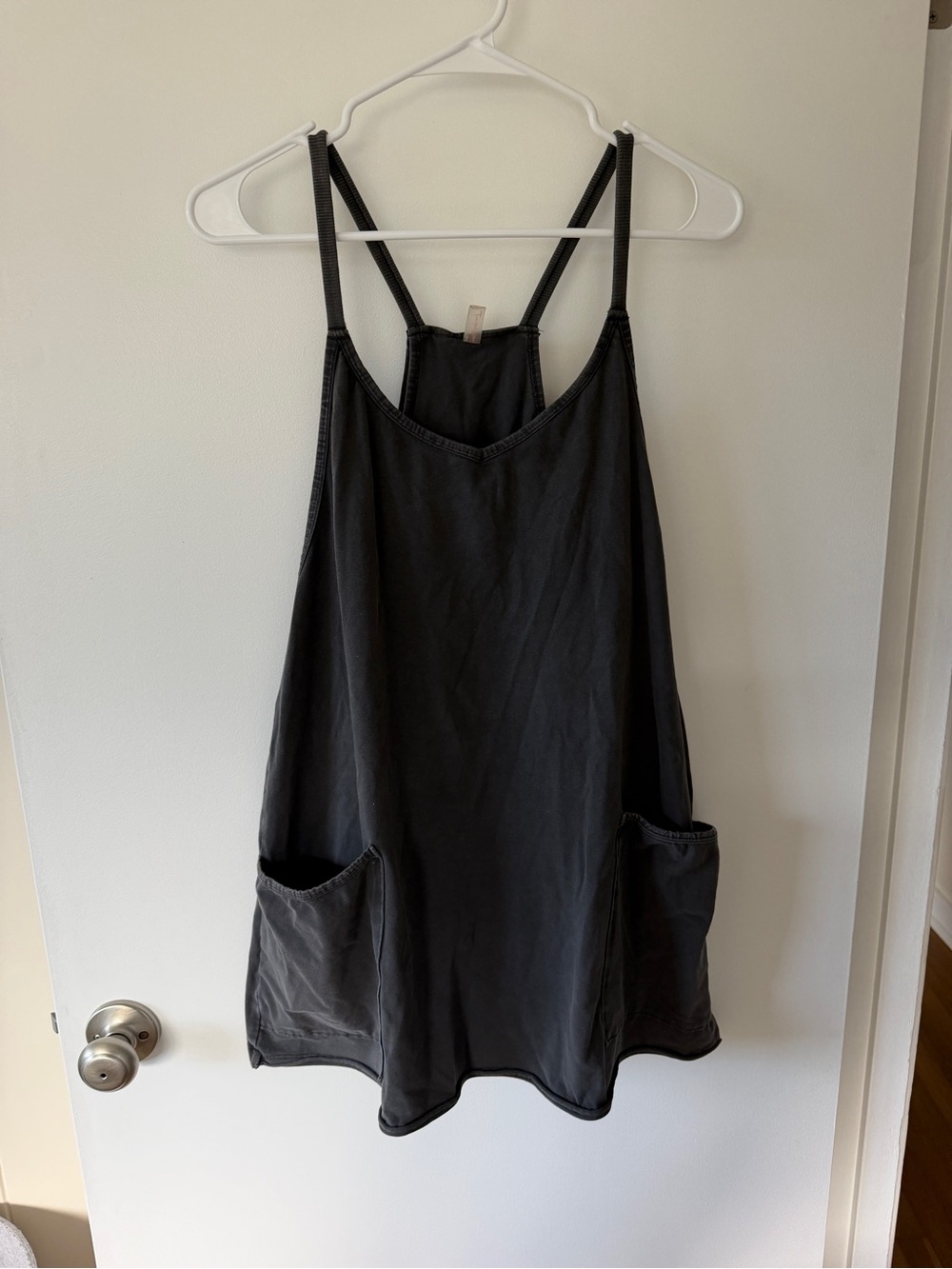 FP Movement Free People Hot Shot Mini Dress Dark Gray Size Medium - Picture 2 of 10